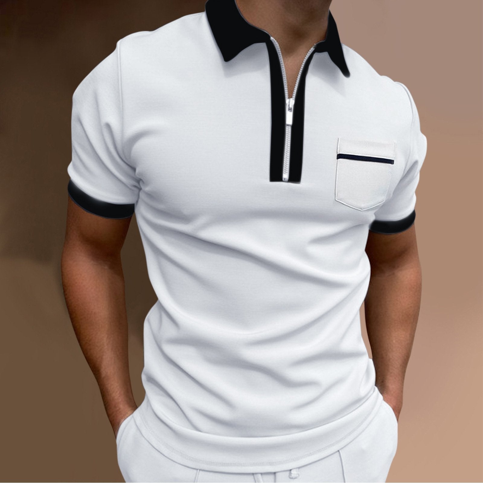 Men's Lapel Casual Polo Shirt 93264236L