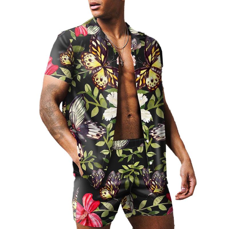 Men's Hawaiian Casual Two-Piece Set 28760263YM