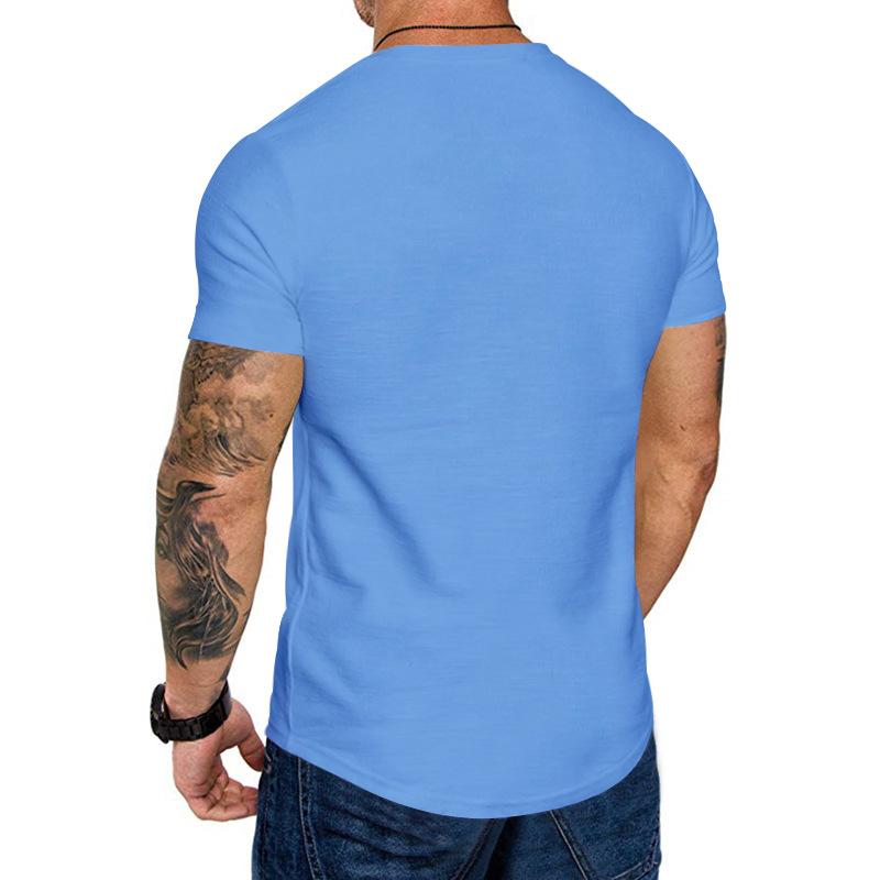 Summer Solid Color Short Sleeve T-shirt 23760516L