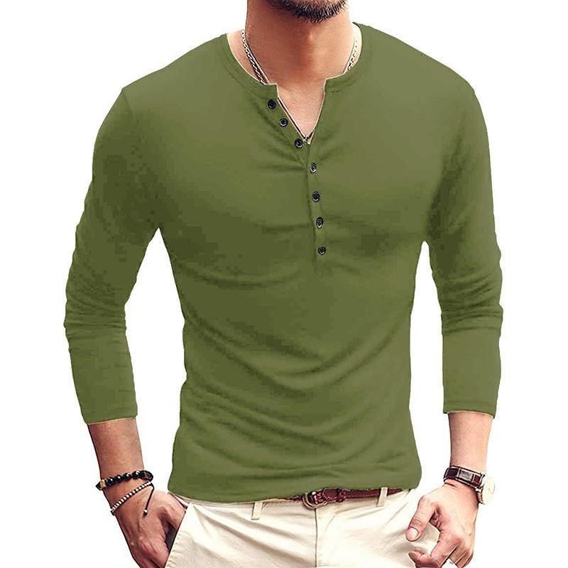 Men's Basic Long Sleeve T-Shirt 07148697YM