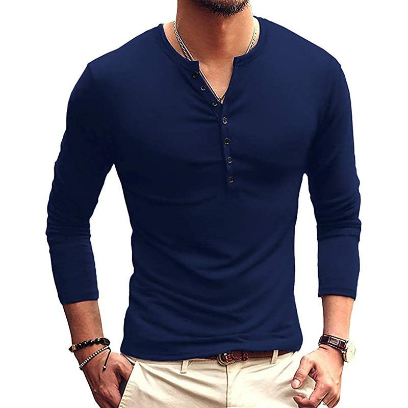 Men's Basic Long Sleeve T-Shirt 07148697YM