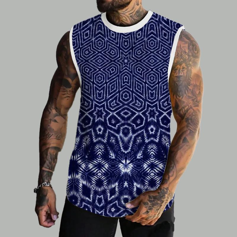 MEN'S BASIC PRINTED ROUND NECK VEST 26333709YM