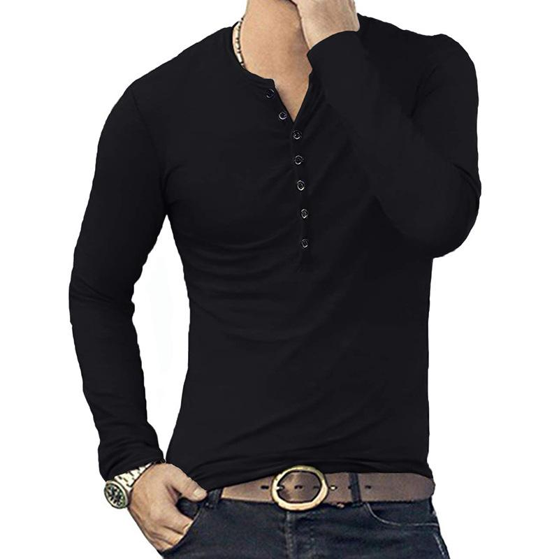 Men's Basic Long Sleeve T-Shirt 07148697YM