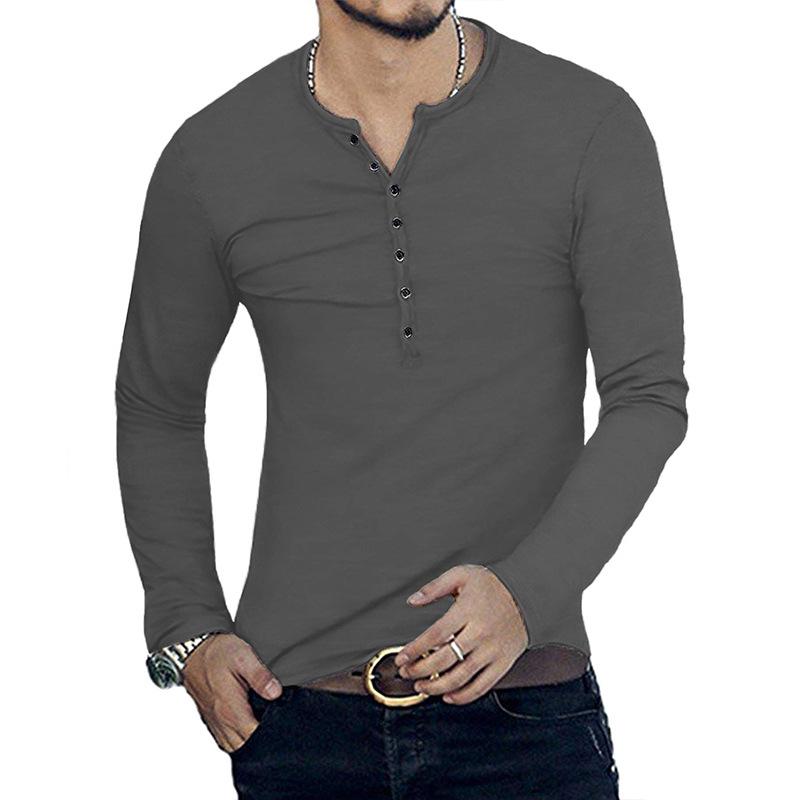 Men's Basic Long Sleeve T-Shirt 07148697YM