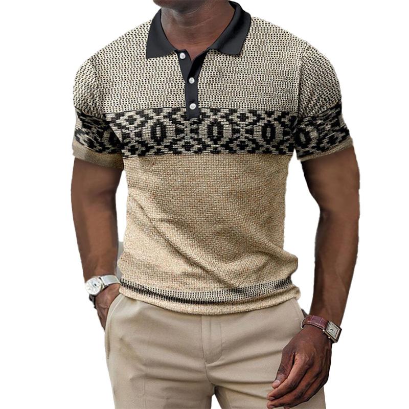 Men's Casual Short Sleeve Polo Shirt 34741199YM