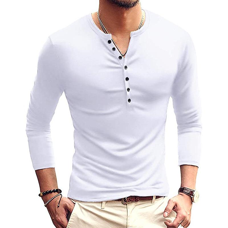 Men's Basic Long Sleeve T-Shirt 07148697YM