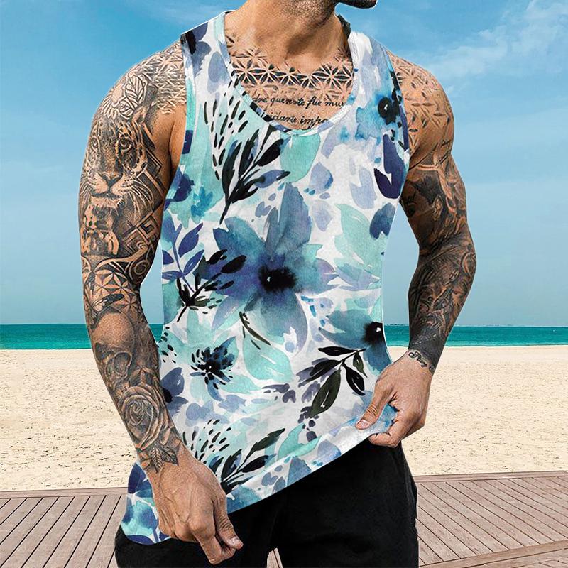 Men's Hawaii Printed Casual Vest 68816277YY