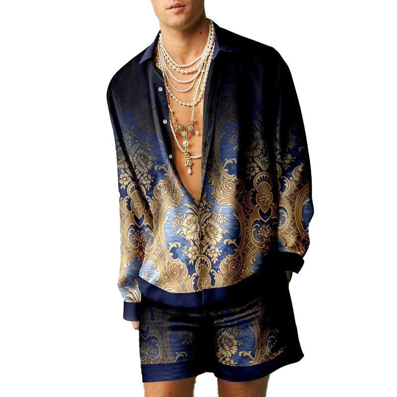 Men's Shirt Shorts Suit 26633829YM