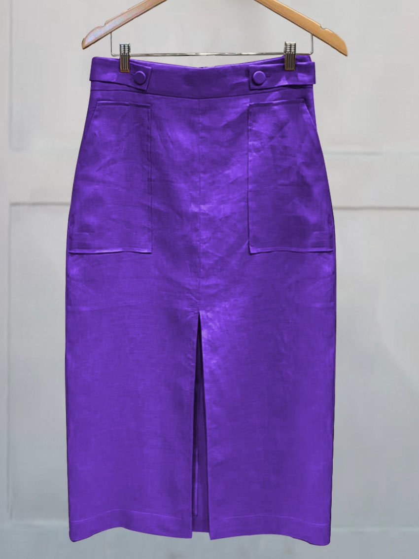 Women's Cotton And Linen Skirt