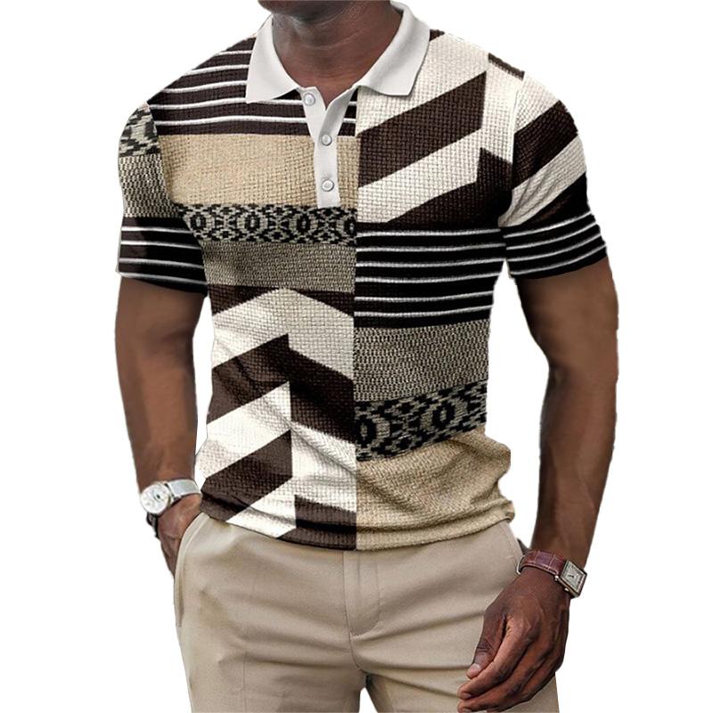 Men's Casual Short Sleeve Polo Shirt 58032178YM