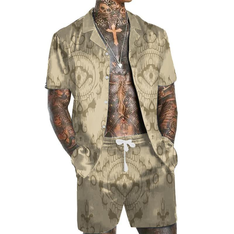 MEN'S SHORT SLEEVE SHIRT BEACH SUIT 20533924YM