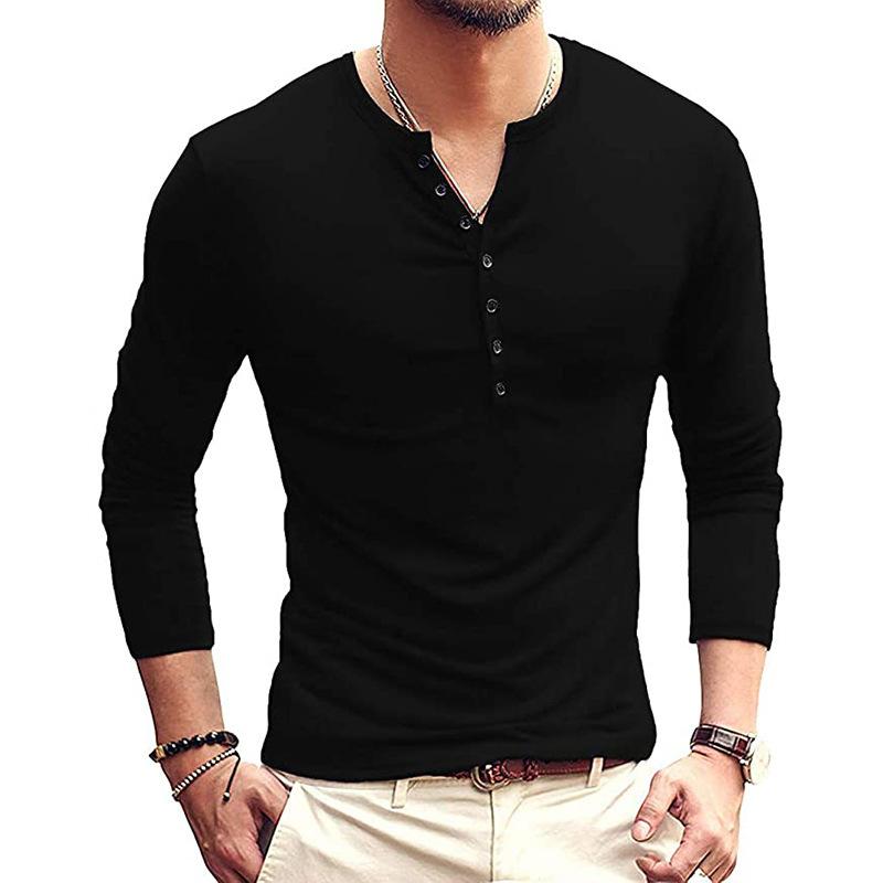 Men's Basic Long Sleeve T-Shirt 07148697YM