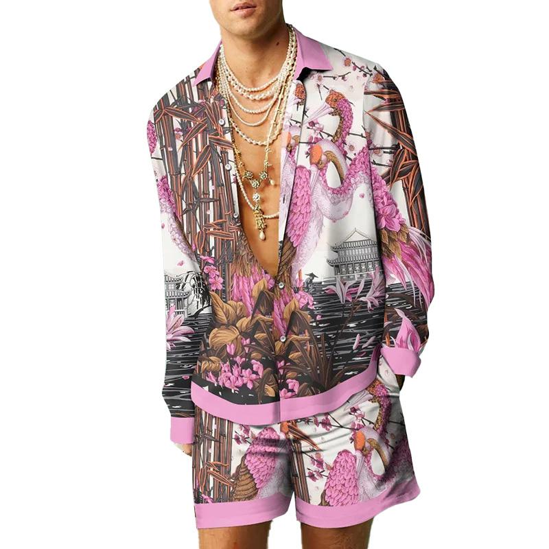 MEN'S SHIRT SHORTS SUIT 60806429YM