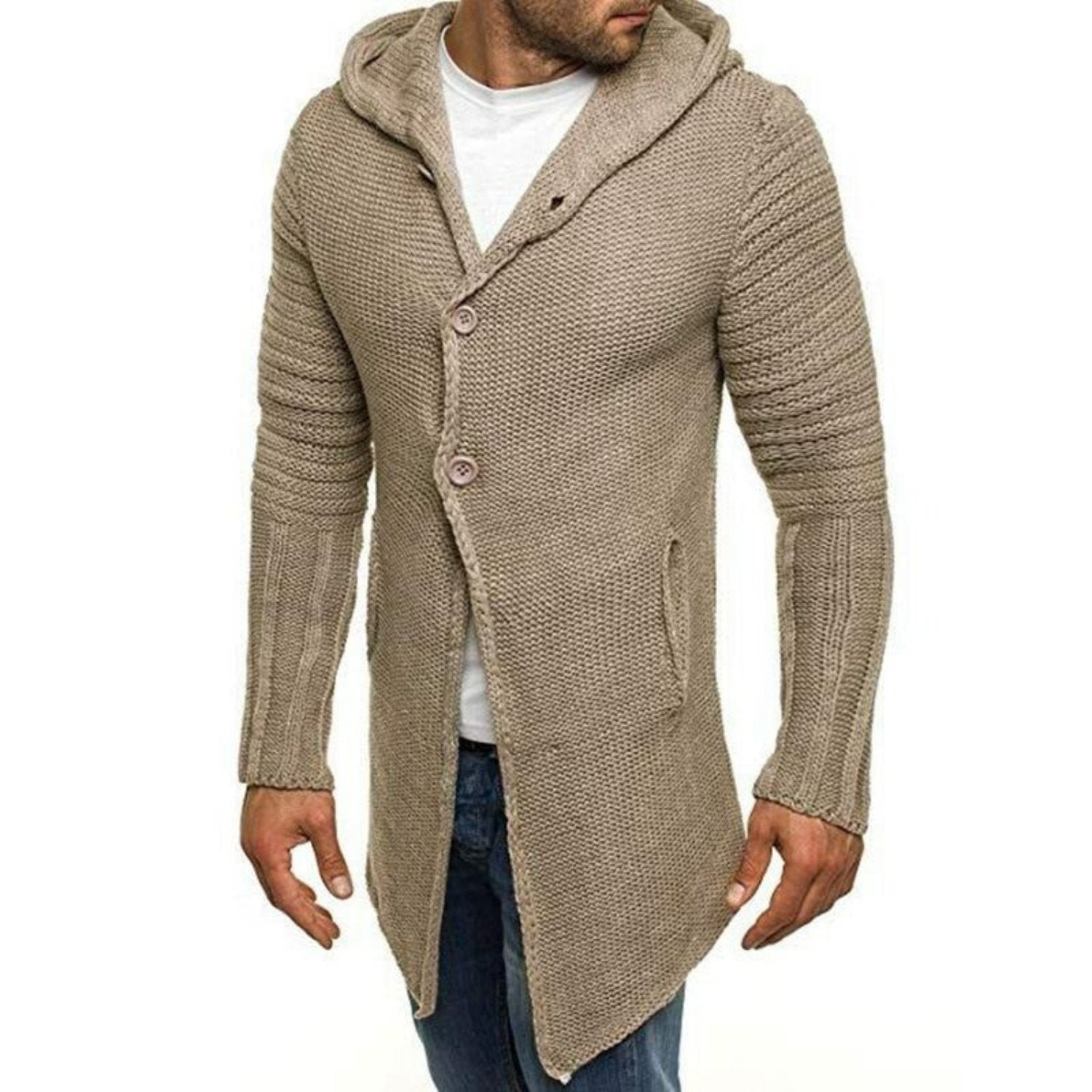Marc - Long Cardigan with Hood - Casual - Made for Comfort - Ideal for Fall/Winter