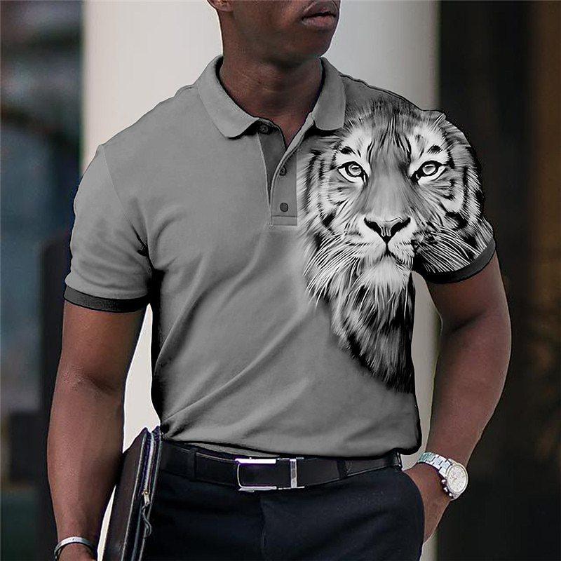 Men's Fashion Short Sleeve Polo Shirt 93325756YM