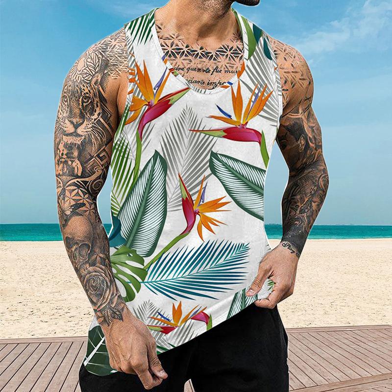 Men's Hawaii Printed Casual Vest 68816277YY