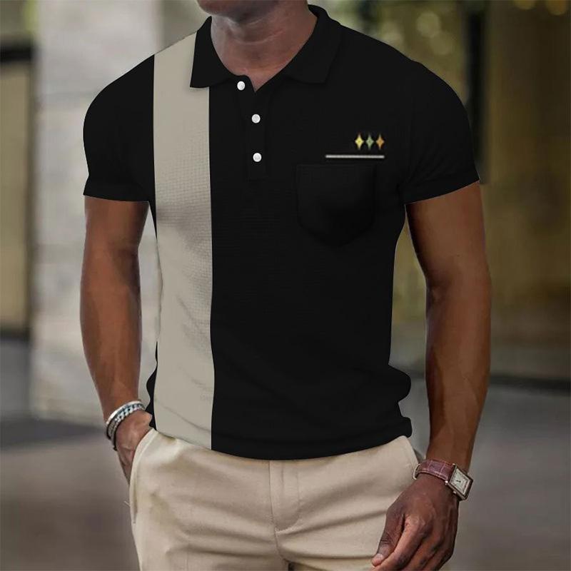 Men's Casual Short Sleeve Polo Shirt 34741199YM