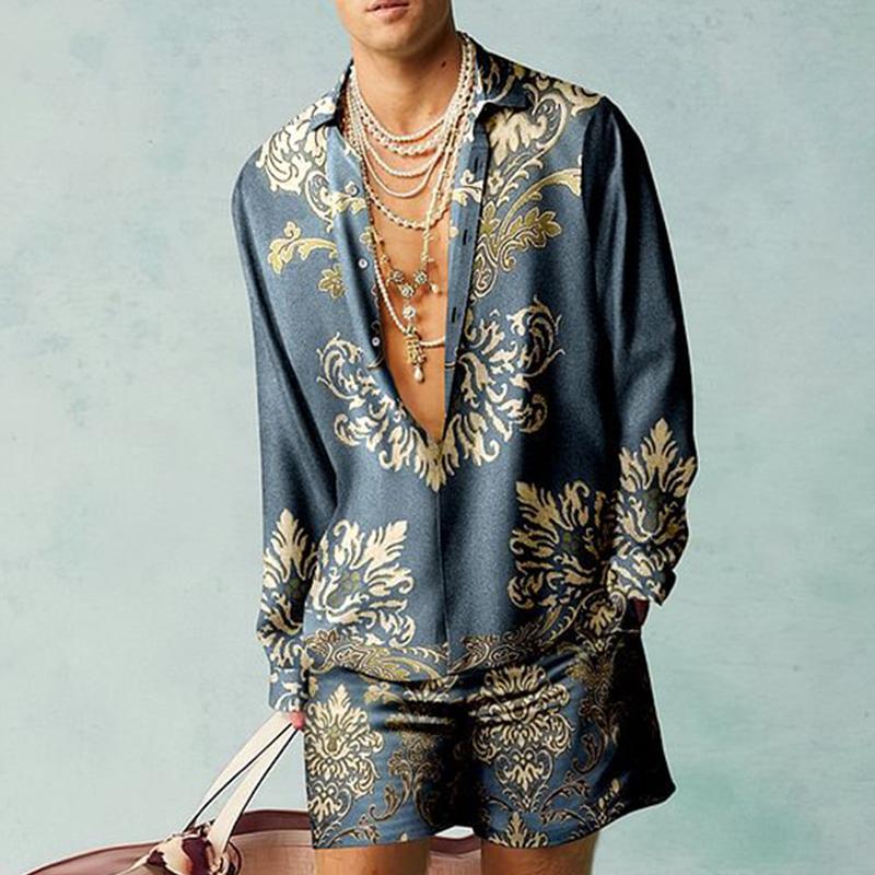 MEN'S SHIRT SHORTS SUIT 87979602YM