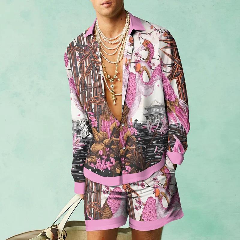 MEN'S SHIRT SHORTS SUIT 60806429YM