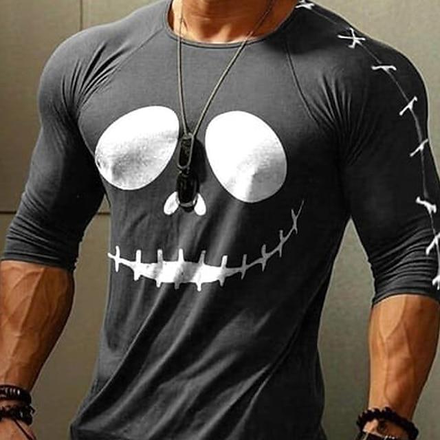 Men's Smiley Print Long Sleeve T-Shirt 75919422L