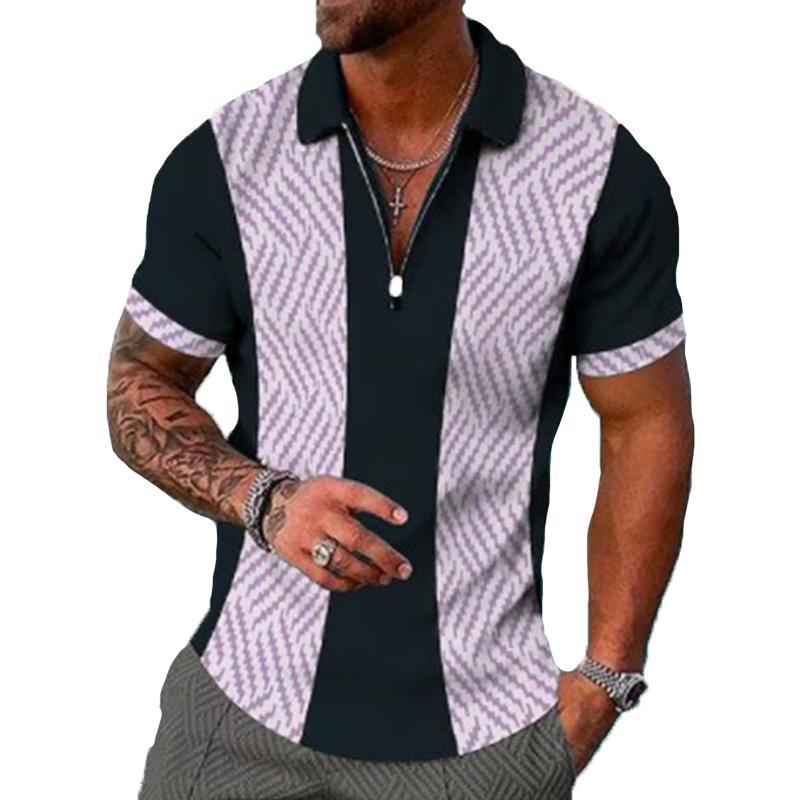 Men's Lapel Short Sleeve POLO Shirt 21433776Z