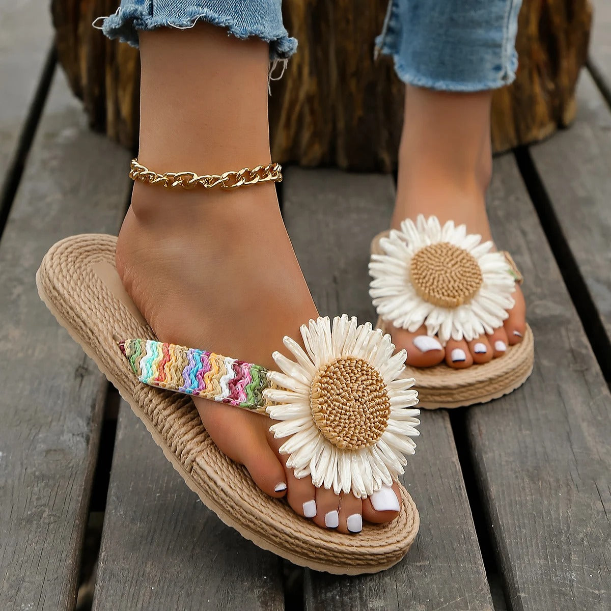 Sunflower slippers