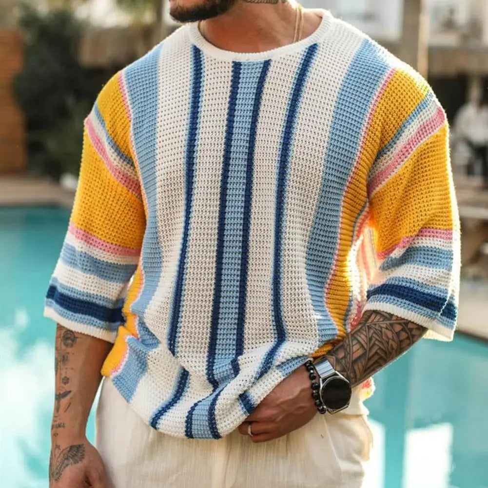 Klaus | Men's Striped Knitted Shirt