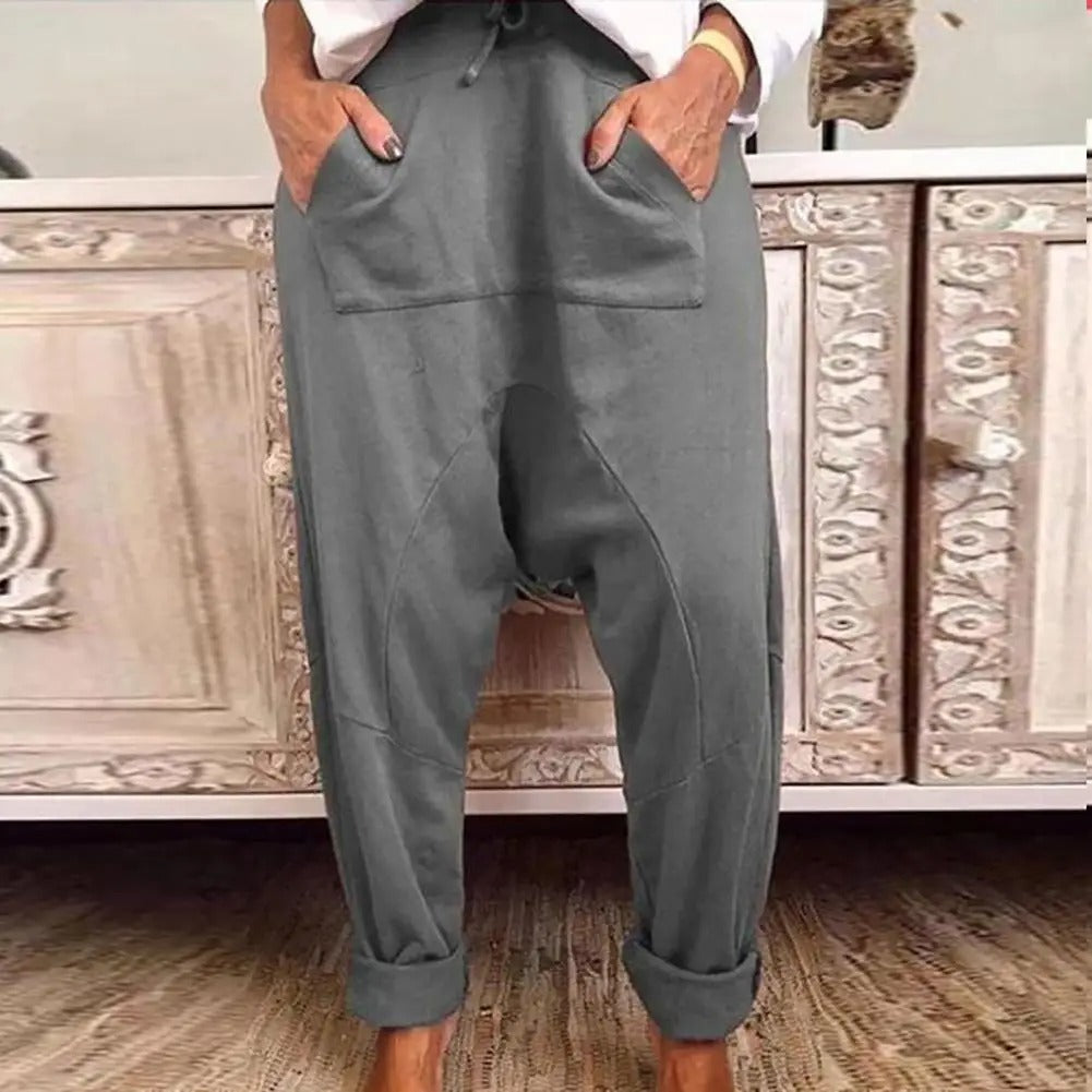 Slouchy trousers with drawstring