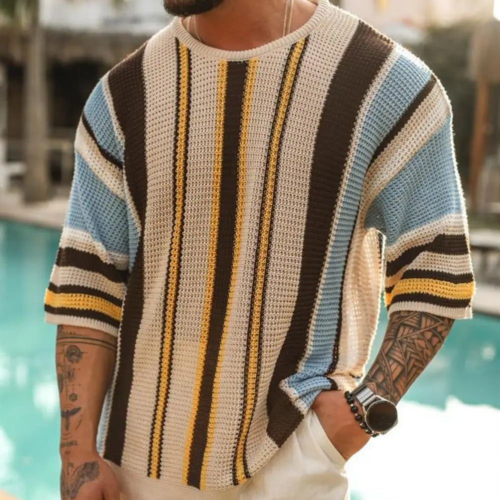 Klaus | Men's Striped Knitted Shirt