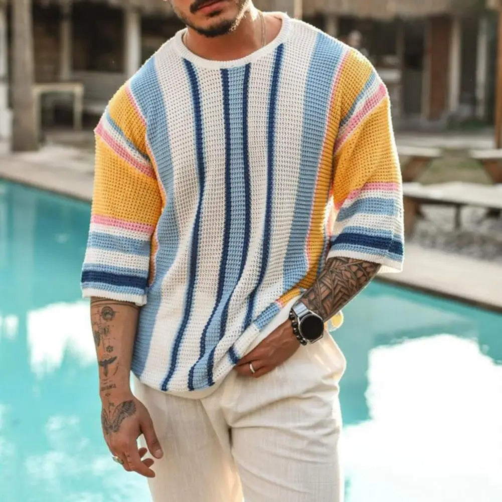 Klaus | Men's Striped Knitted Shirt