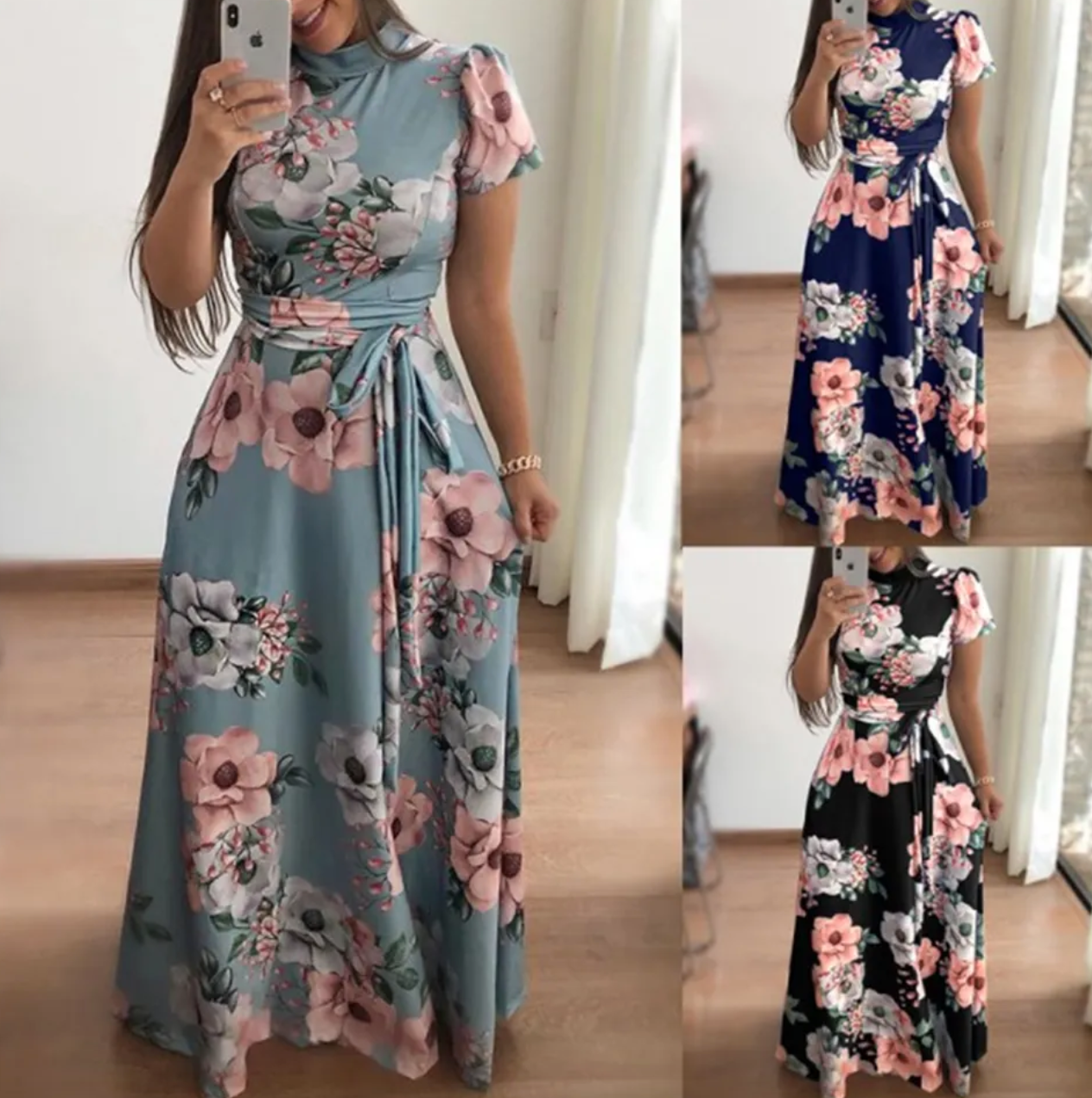 The breathtaking maxi dress with floral pattern