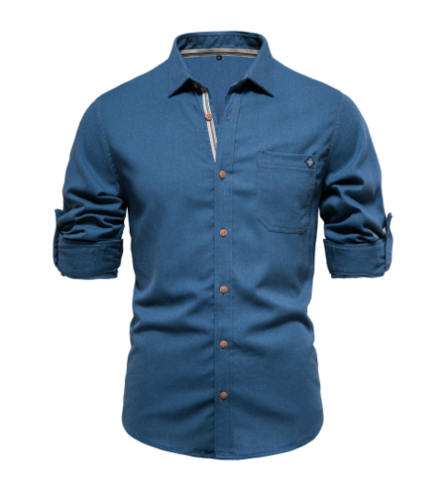 Evan - Men's shirt with button placket