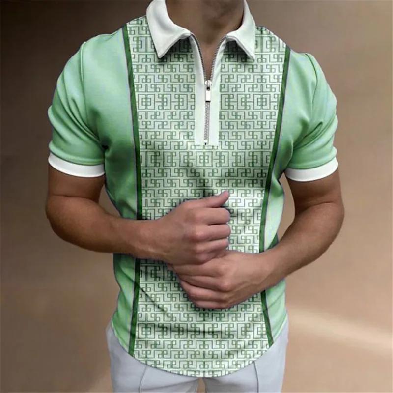 Men's Casual Printed Polo Shirt 52636738L