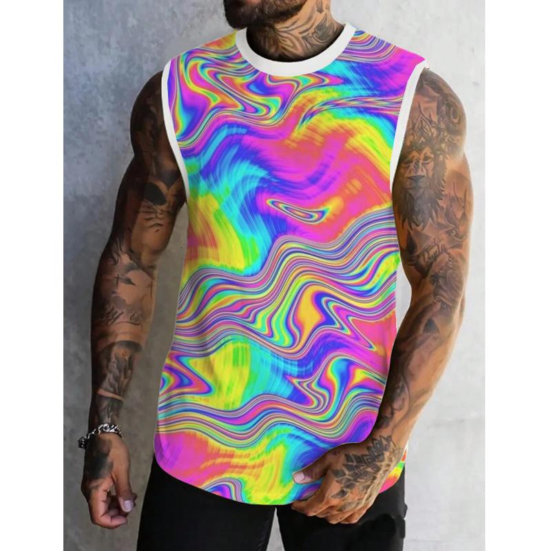 Men's Multicolor Printed Casual Tank 60708268L