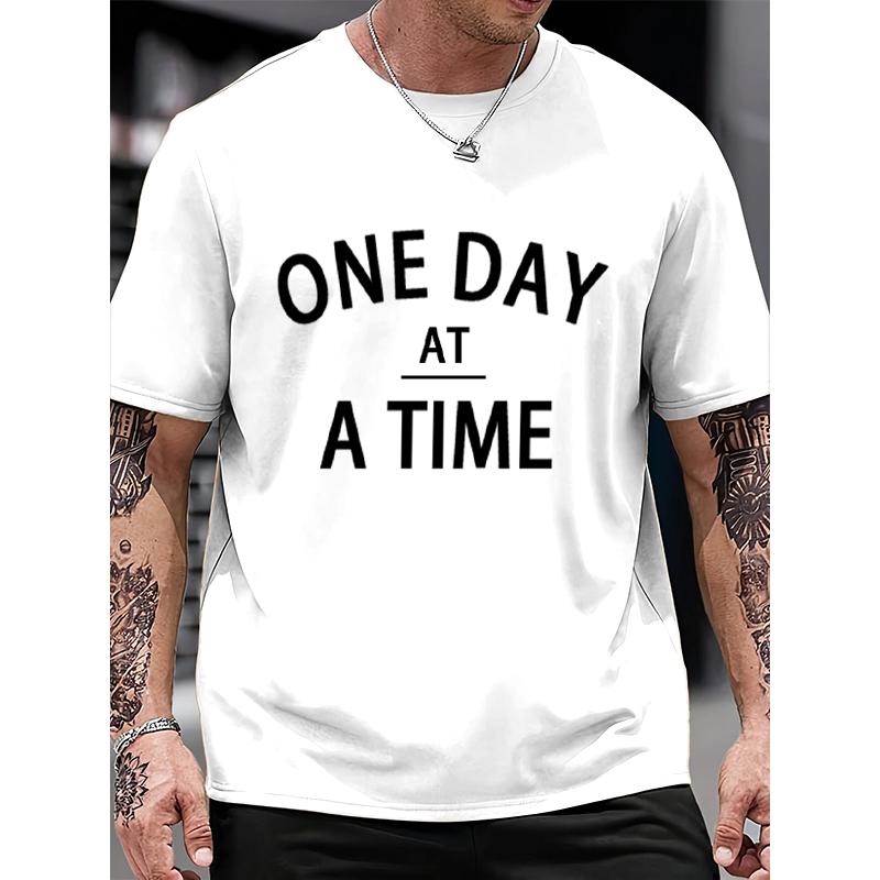 Men's Cotton One Day At A Time Short Sleeve T-shirt 11126006L