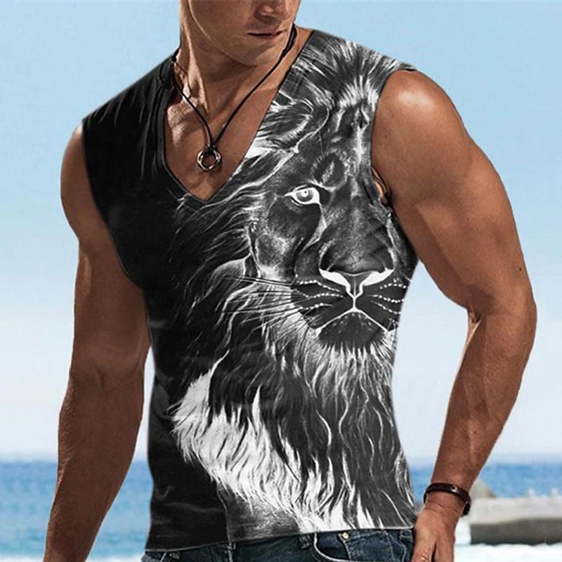 Men's Printed Casual Tank Top 91369229L