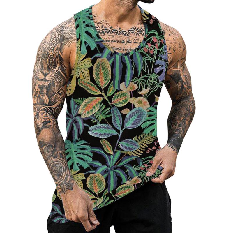 Men's Casual Printed Resort Sports Tank Top 08674341L