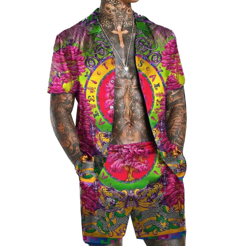 Men's Hawaiian Matching Set Summer Beach Two Piece Outfit 63819133L