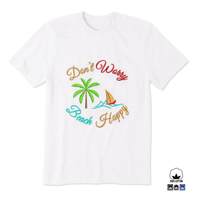 Men's Cotton Hawaii Vacation Art Short Sleeve Tee 18569932L