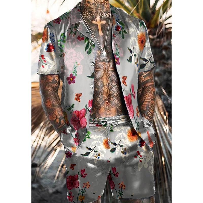 Men's Hawaiian Matching Set Summer Beach Two Piece Outfits 52979249L