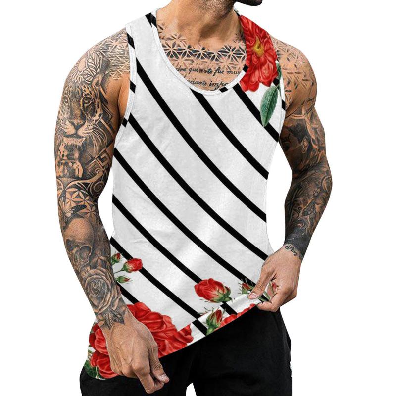 Men's Casual Printed Resort Sports Tank Top 90617320L