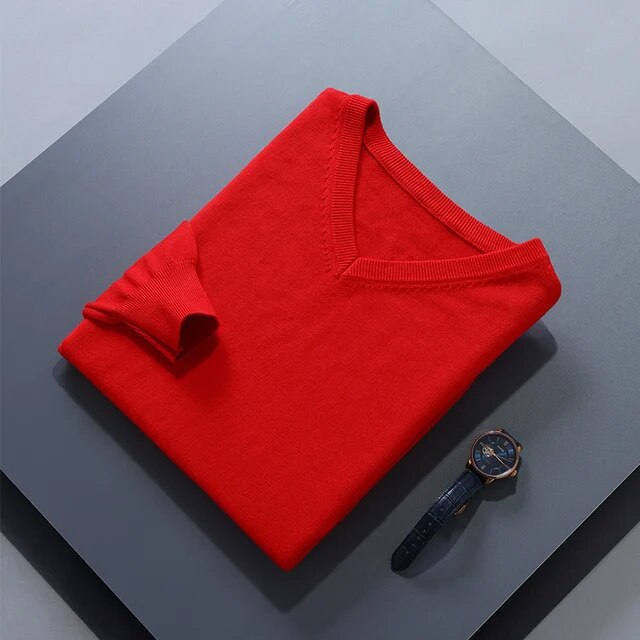 Rico - Solid jumper with V-neck