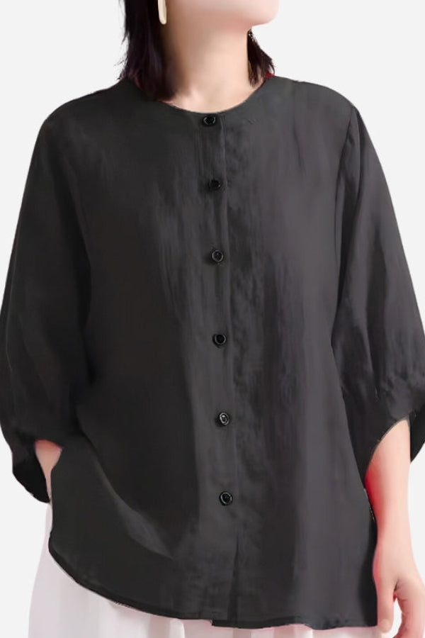 Alona - Relaxed Loose Breathable Linen Blouse