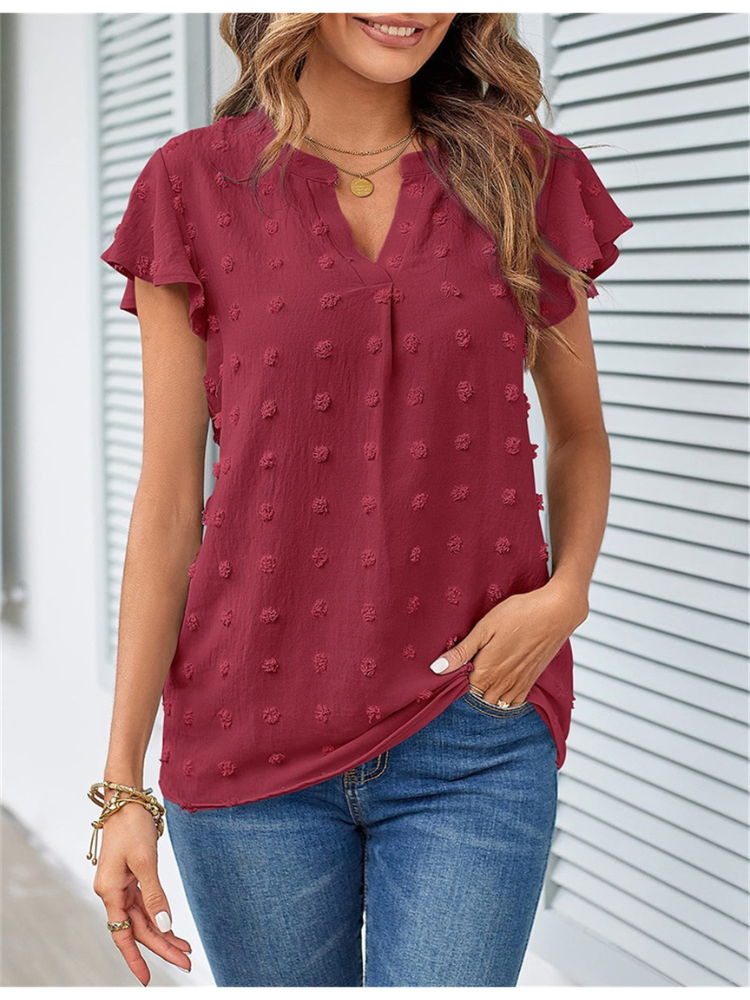 Rosalyn - Blouse with patchwork and ruffles