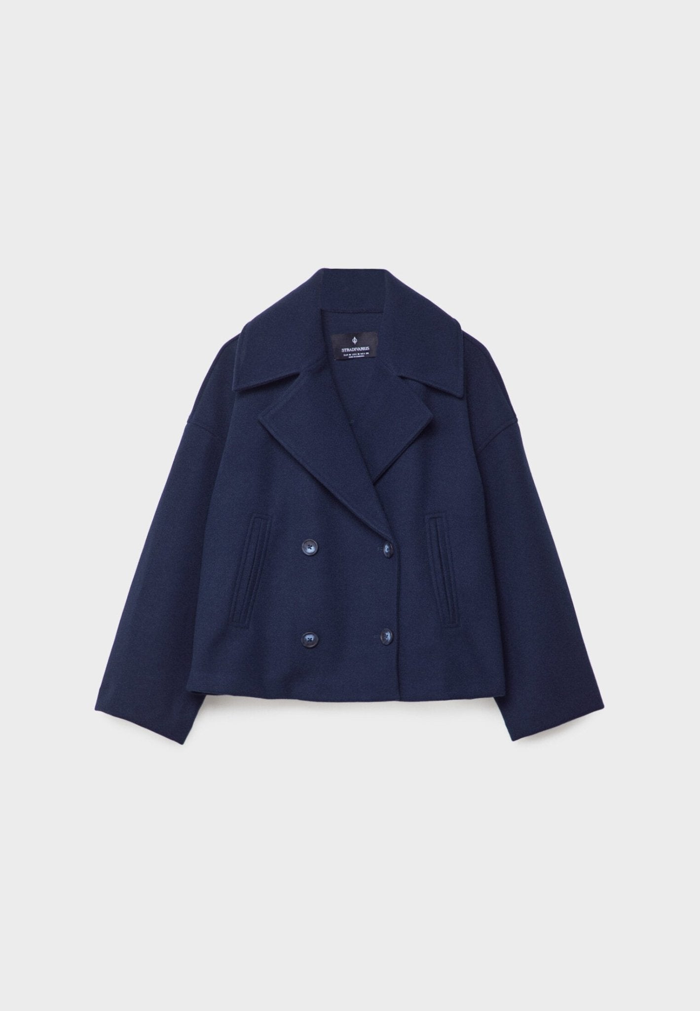 Short double-breasted jacket for women