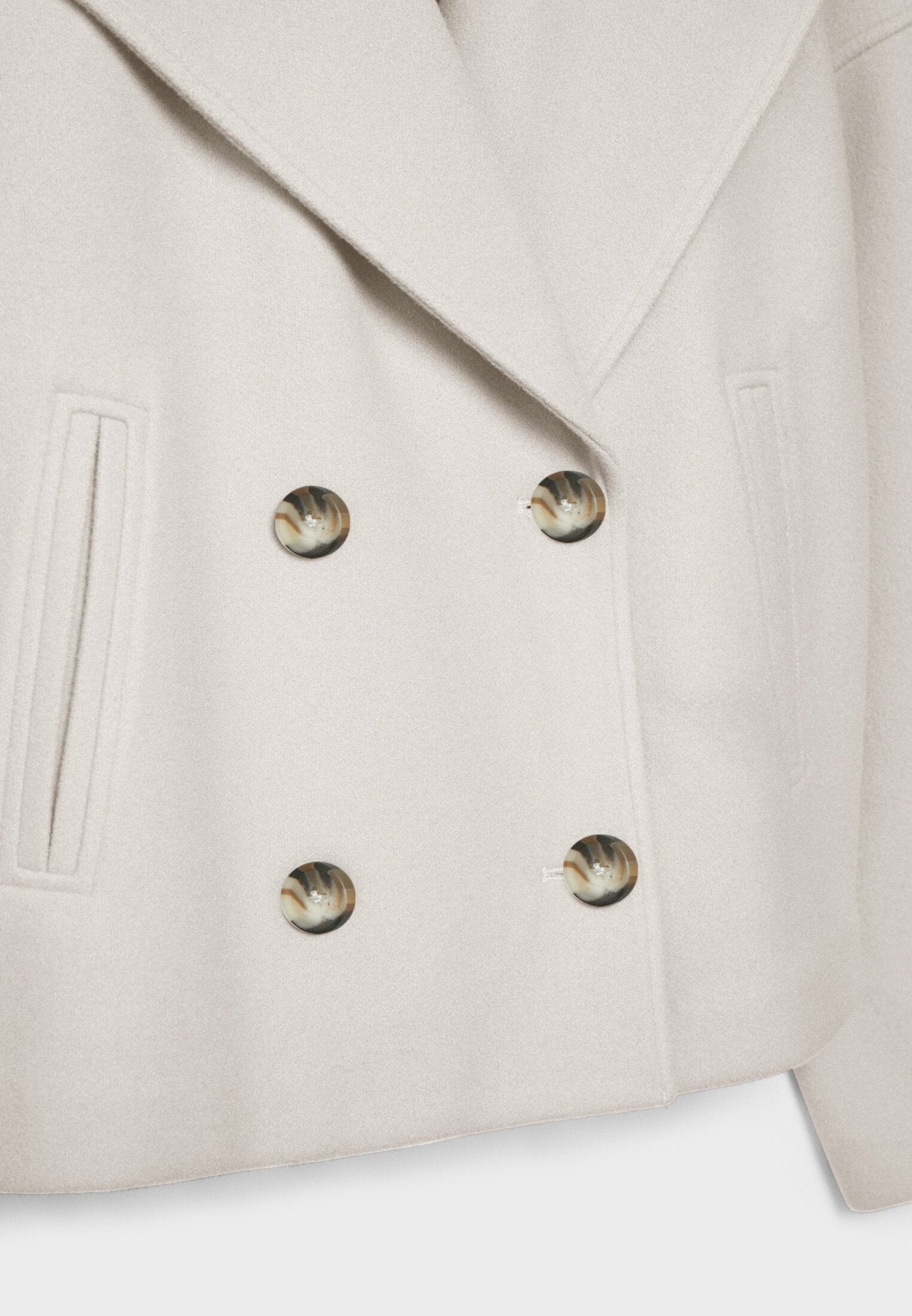 Short double-breasted jacket for women